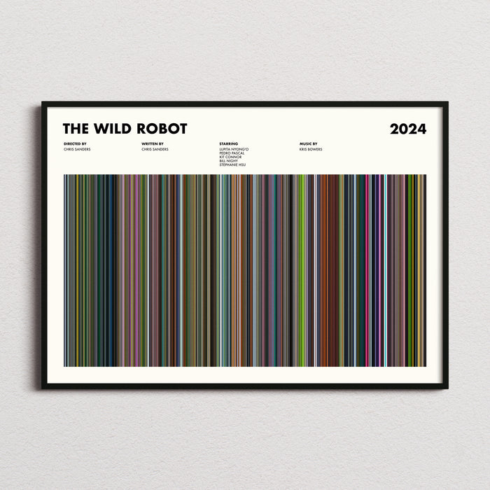 The Wild Robot Movie Barcode Poster