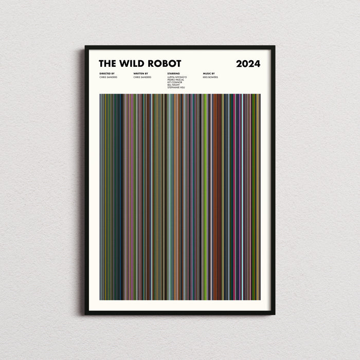 The Wild Robot Movie Barcode Poster