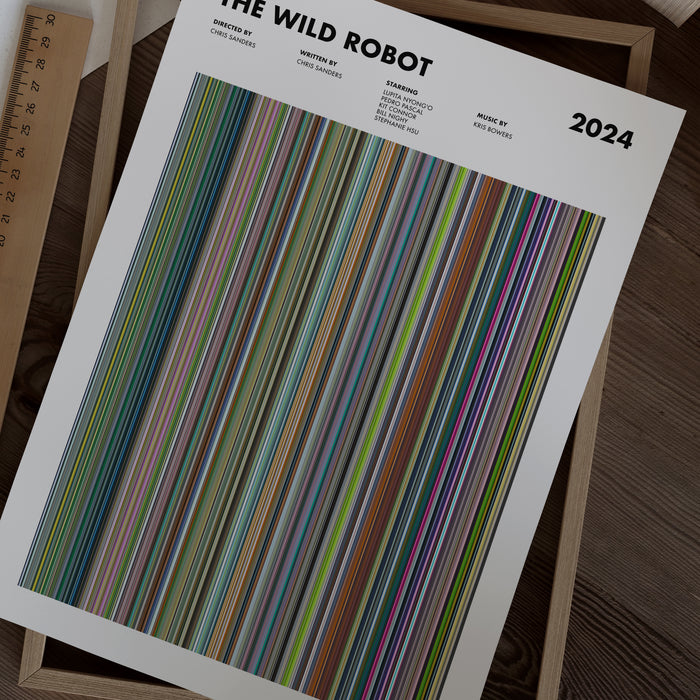The Wild Robot Movie Barcode Poster