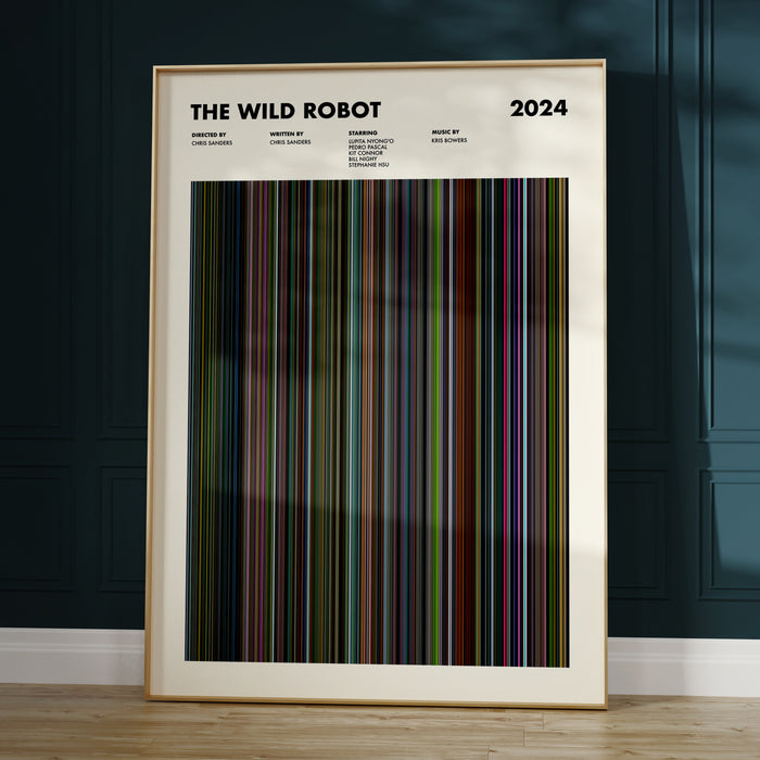 The Wild Robot Movie Barcode Poster
