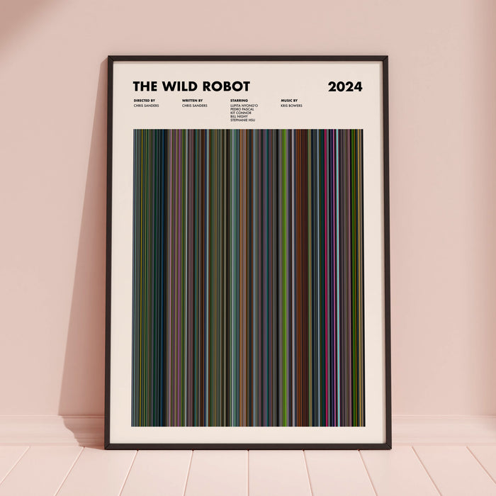The Wild Robot Movie Barcode Poster
