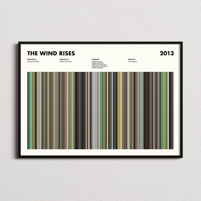 The Wind Rises Movie Barcode Poster