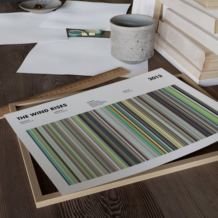 The Wind Rises Movie Barcode Poster