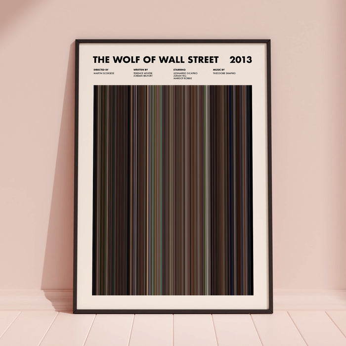 The Wolf Of Wall Street Movie Barcode Poster