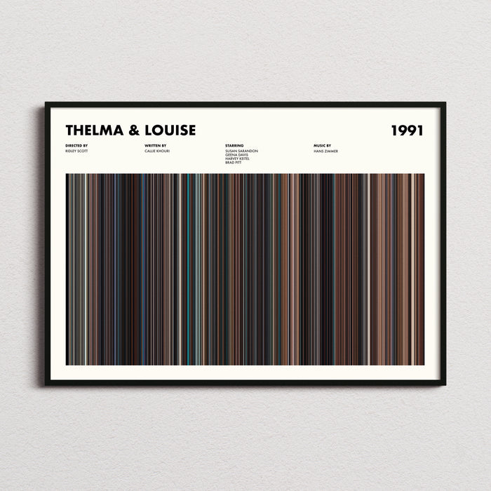 Thelma And Louise Movie Barcode Poster