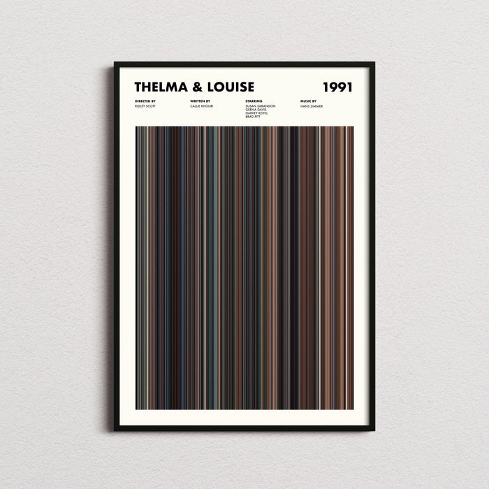 Thelma And Louise Movie Barcode Poster