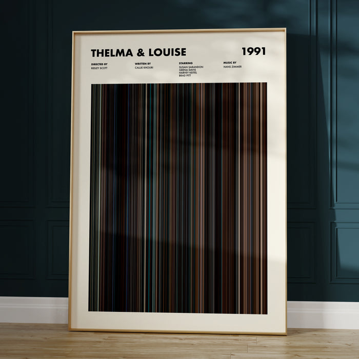 Thelma And Louise Movie Barcode Poster