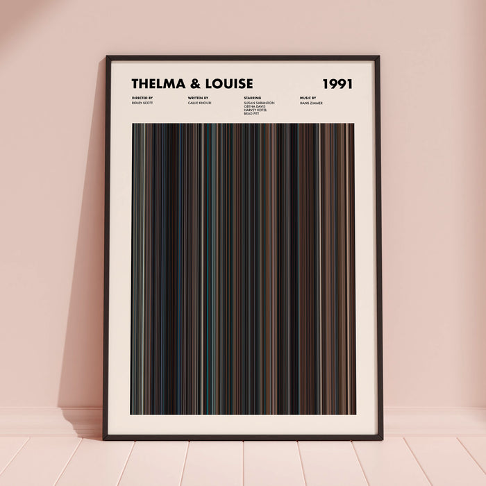 Thelma And Louise Movie Barcode Poster