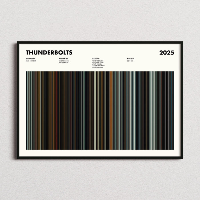 Thunderbolts Movie Barcode Poster