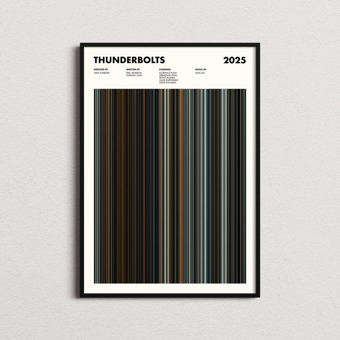 Thunderbolts Movie Barcode Poster