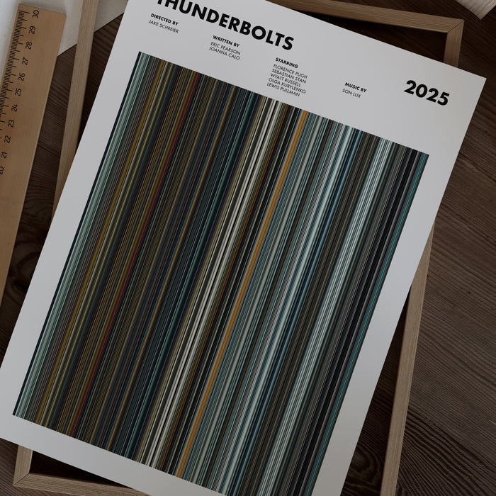 Thunderbolts Movie Barcode Poster