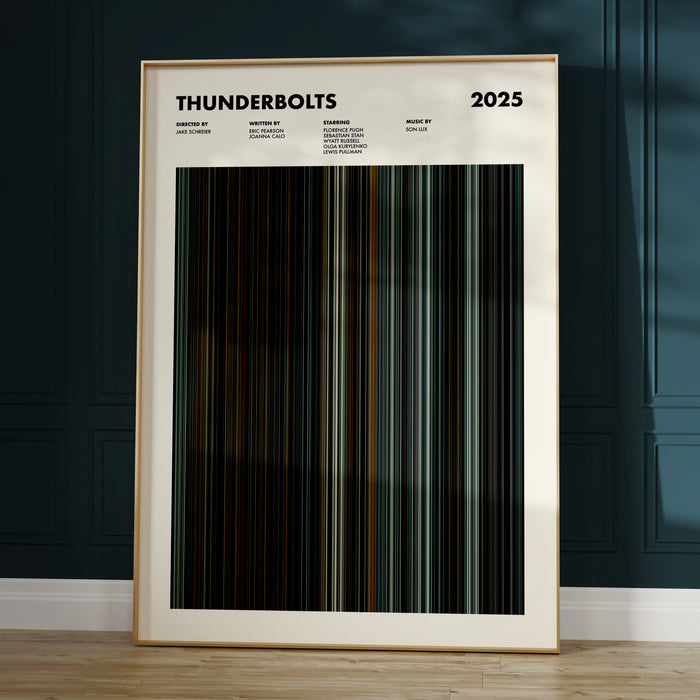 Thunderbolts Movie Barcode Poster