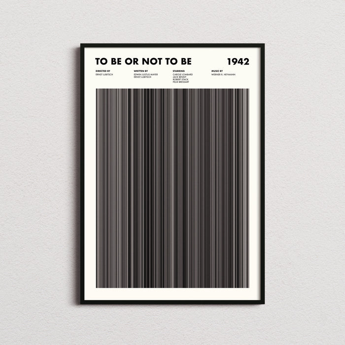To Be Or Not To Be Movie Barcode Poster