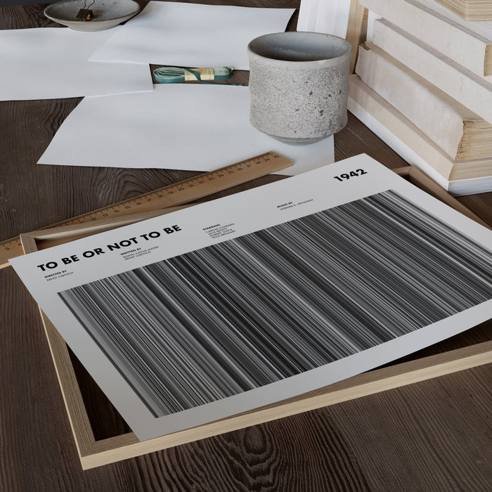 To Be Or Not To Be Movie Barcode Poster
