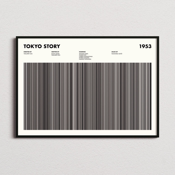 Tokyo Story Movie Barcode Poster