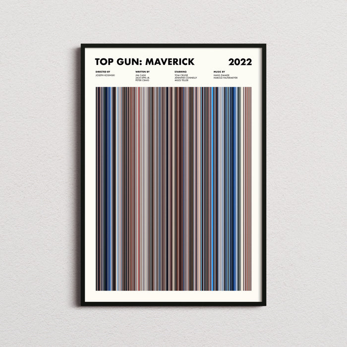 Top Gun: Maverick Movie Barcode Poster