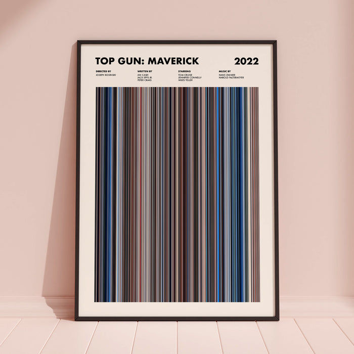 Top Gun: Maverick Movie Barcode Poster