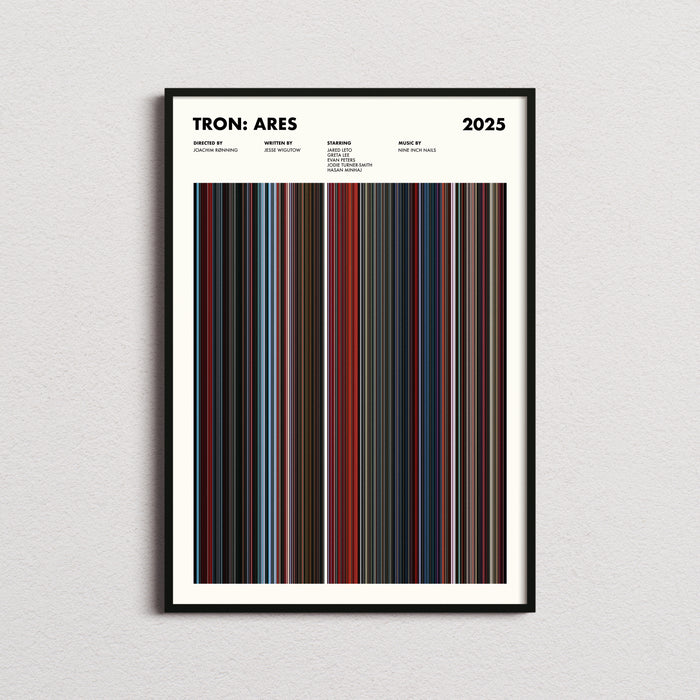 Tron: Ares Movie Barcode Poster