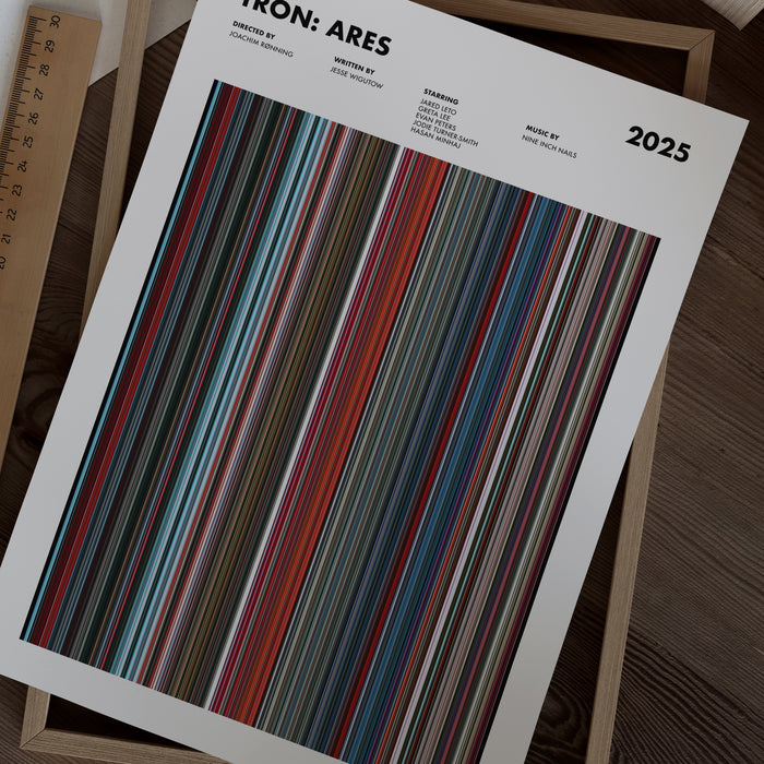 Tron: Ares Movie Barcode Poster