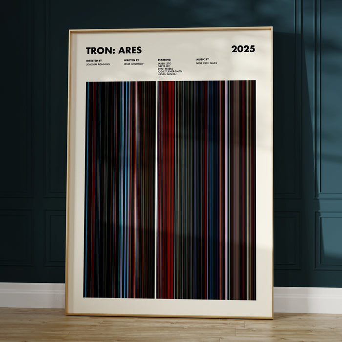Tron: Ares Movie Barcode Poster