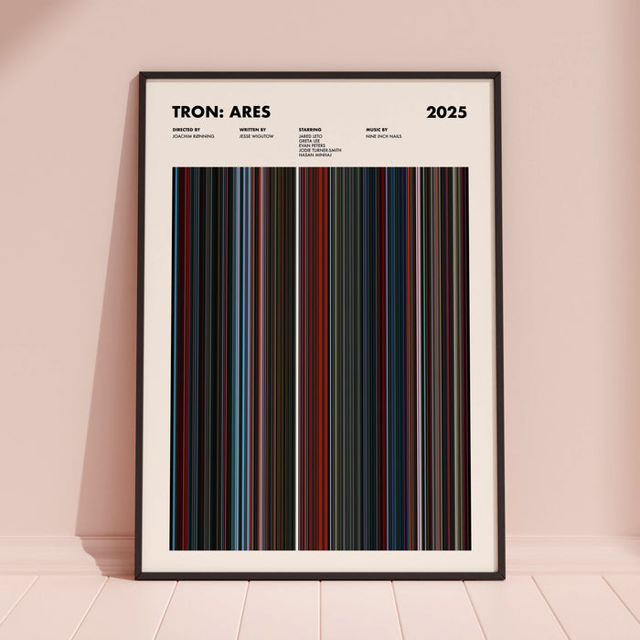 Tron: Ares Movie Barcode Poster