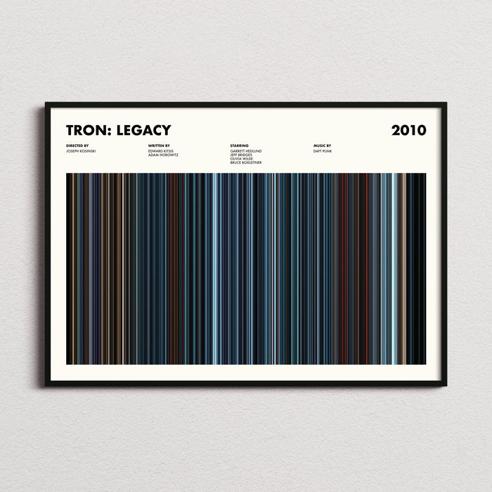 Tron Legacy Movie Barcode Poster