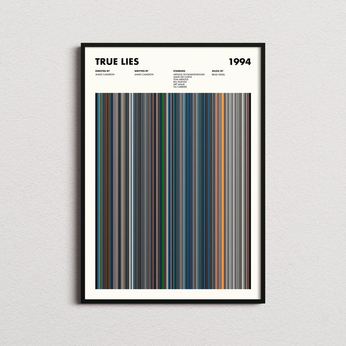 True Lies Movie Barcode Poster