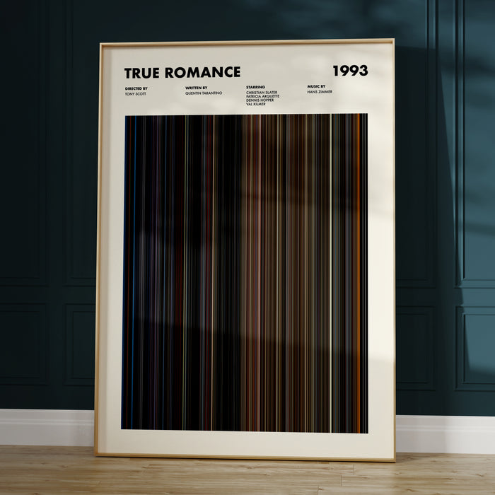 True Romance Movie Barcode Poster