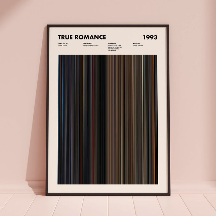 True Romance Movie Barcode Poster