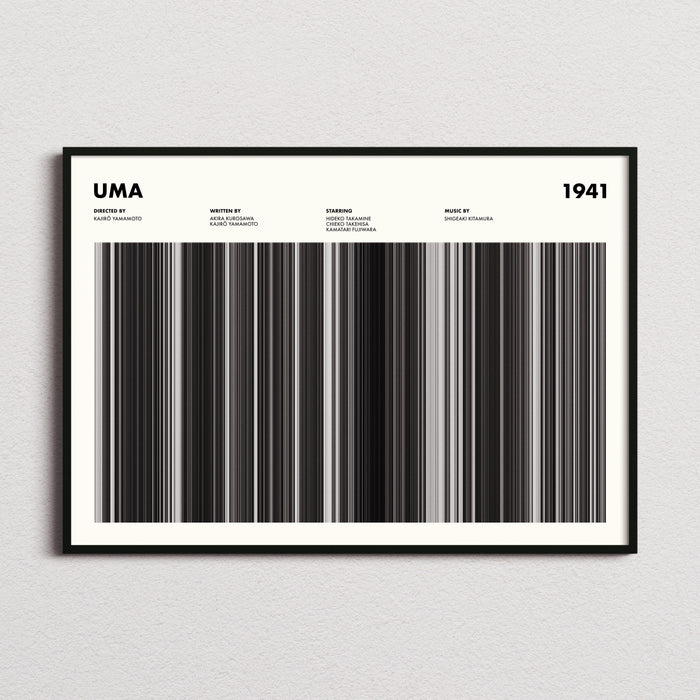 Uma Movie Barcode Poster