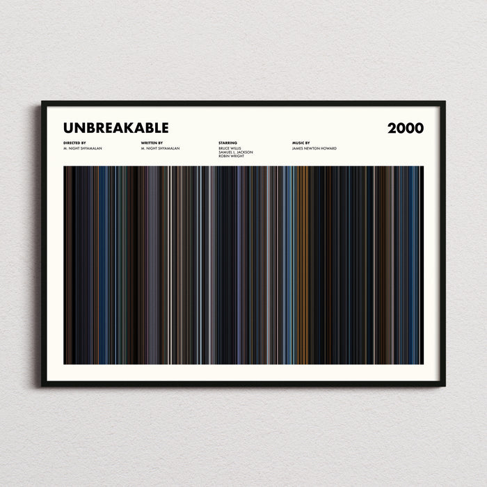 Unbreakable Movie Barcode Poster