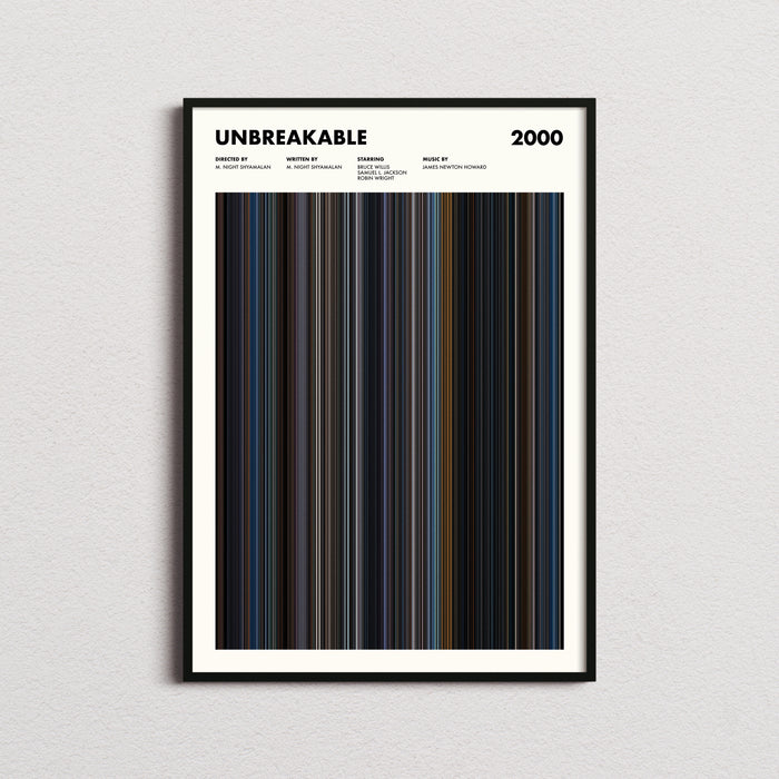Unbreakable Movie Barcode Poster