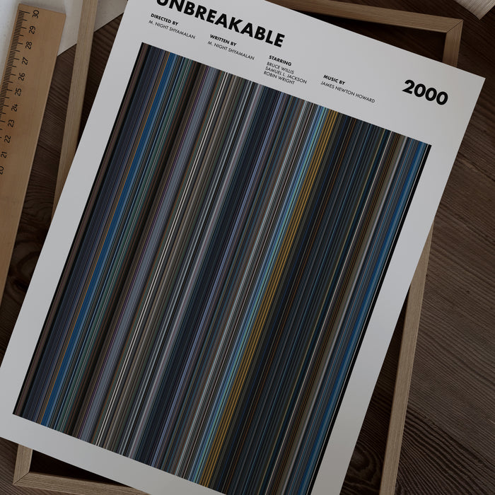 Unbreakable Movie Barcode Poster