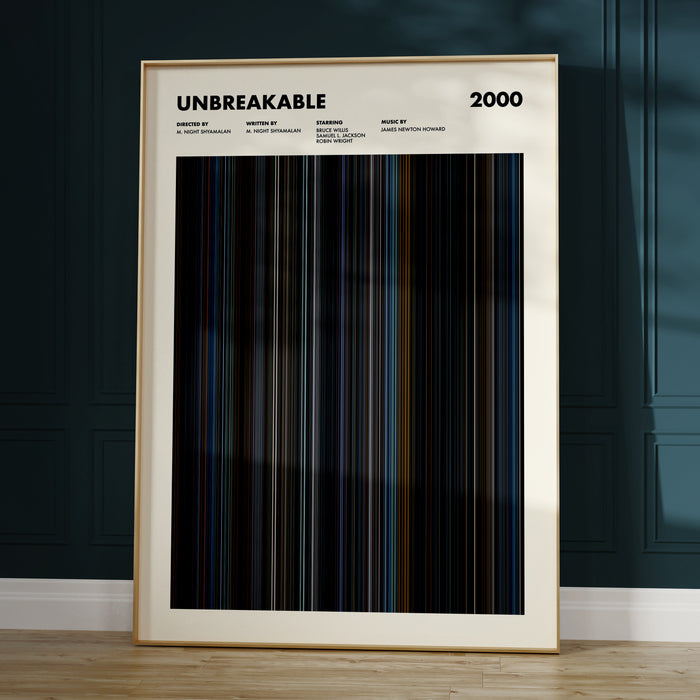 Unbreakable Movie Barcode Poster
