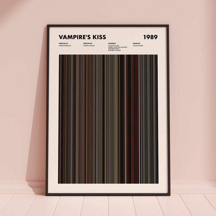 Vampire's Kiss Movie Barcode Poster