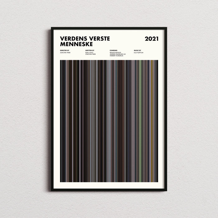 Verdens Verste Menneske Movie Barcode Poster