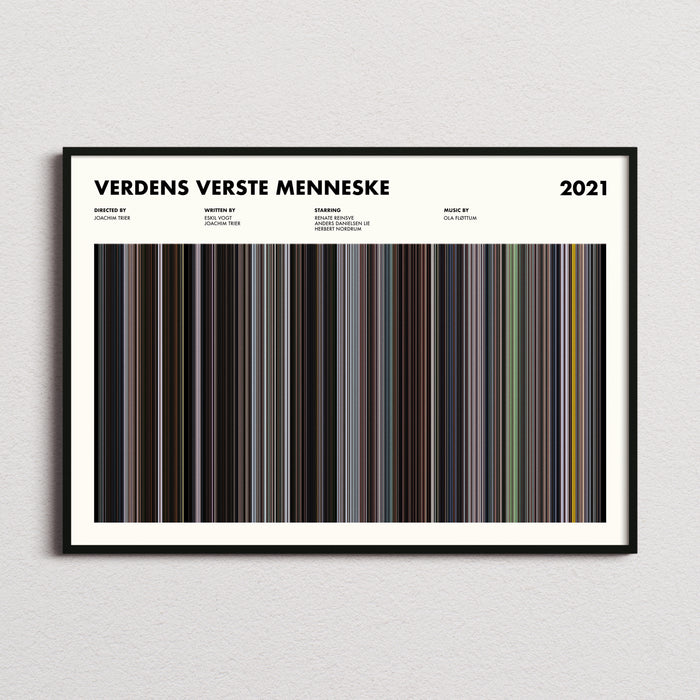 Verdens Verste Menneske Movie Barcode Poster