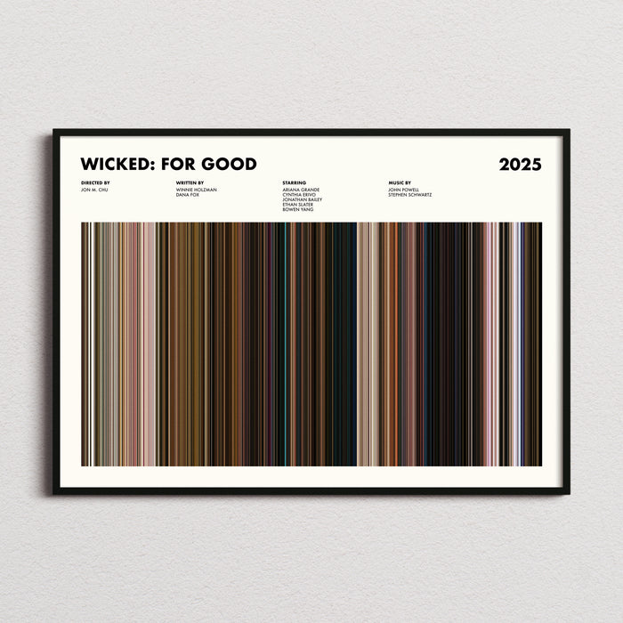 Wicked: For Good Movie Barcode Poster