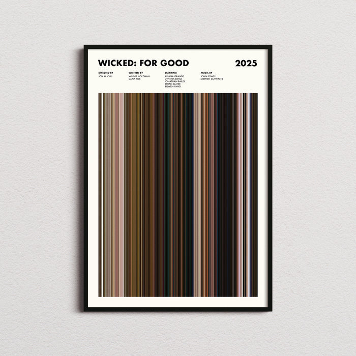 Wicked: For Good Movie Barcode Poster