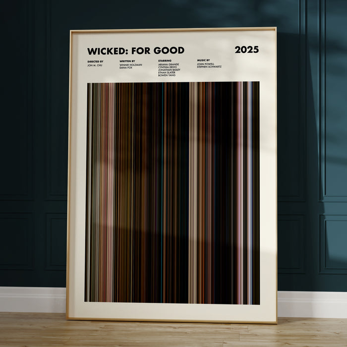 Wicked: For Good Movie Barcode Poster