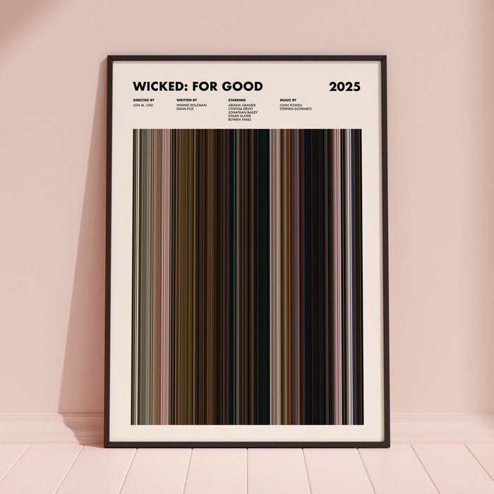 Wicked: For Good Movie Barcode Poster