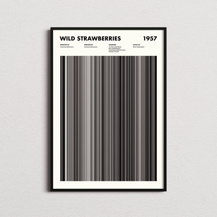 Wild Strawberries Movie Barcode Poster