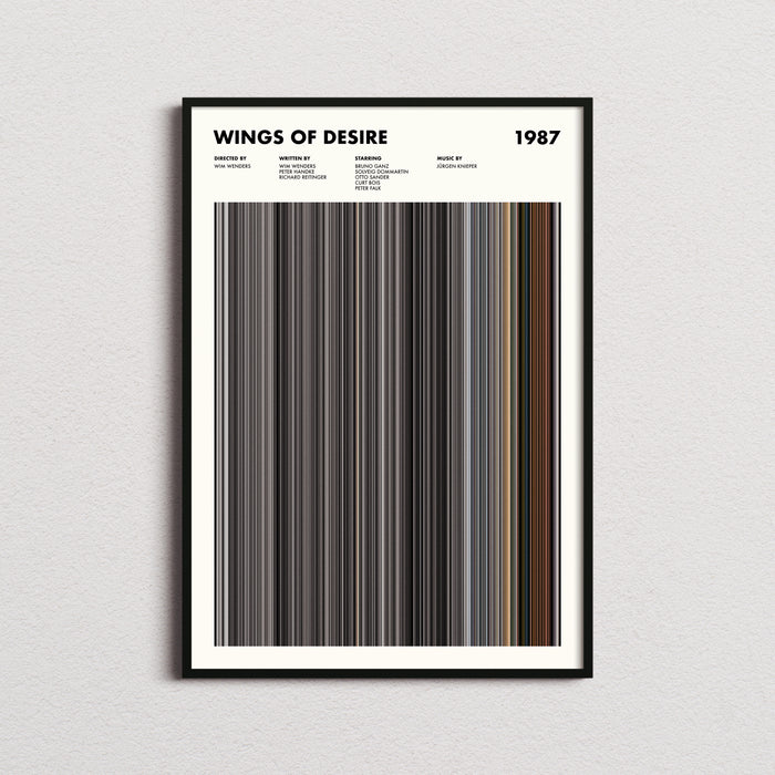 Wings of Desire Movie Barcode Poster