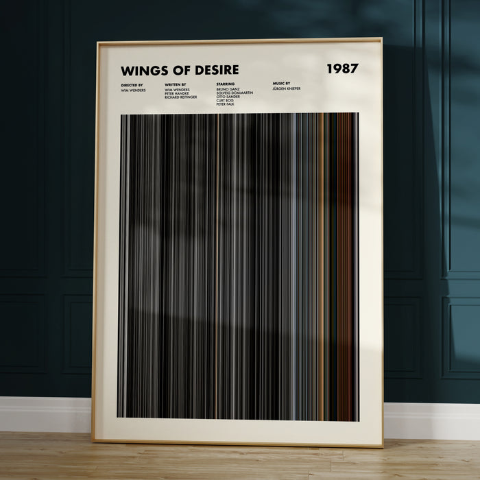Wings of Desire Movie Barcode Poster