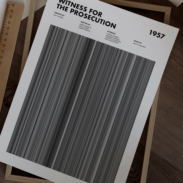 Witness For The Prosecution Movie Barcode Poster