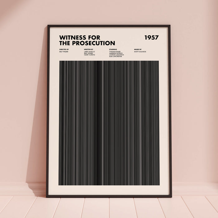 Witness For The Prosecution Movie Barcode Poster