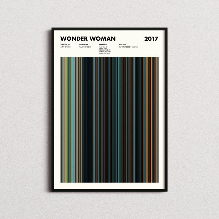 Wonder Woman Movie Barcode Poster