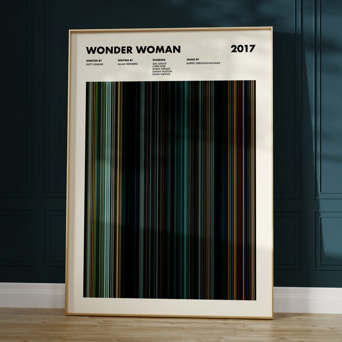 Wonder Woman Movie Barcode Poster