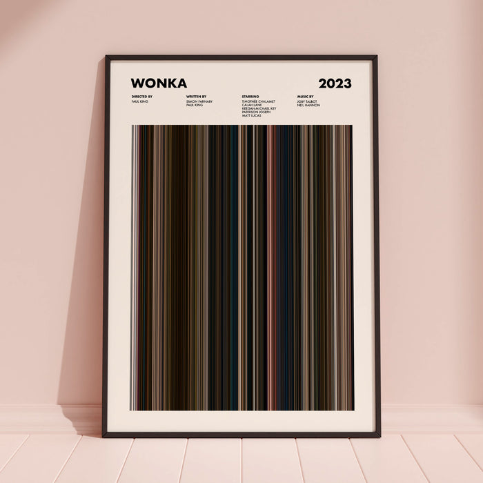 Wonka Movie Barcode Movie Barcode Poster