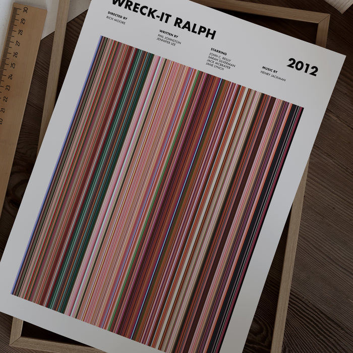 Wreck It Ralph Movie Barcode Poster